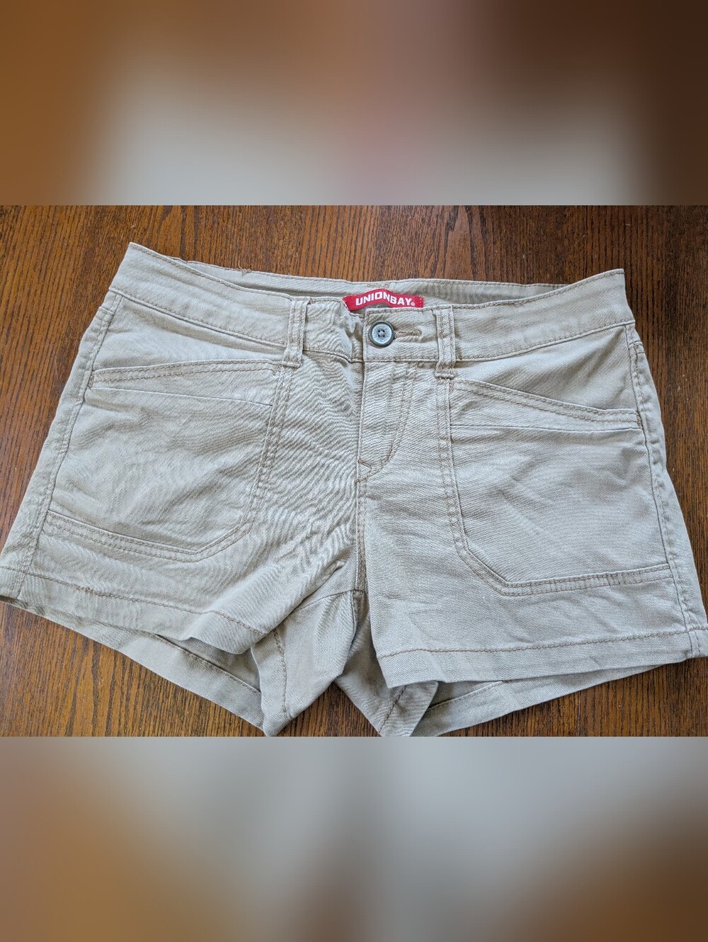 UNIONBAY Women's Light Tan Casual Jean Shorts
